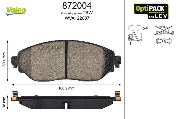 Remblokset Valeo 872004
