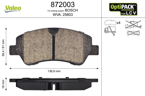 Remblokset Valeo 872003