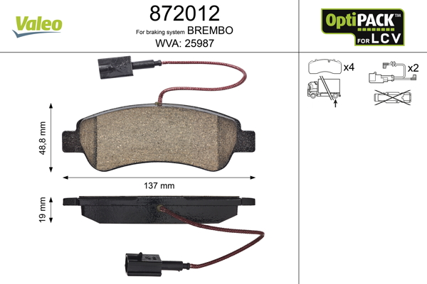 Remblokset Valeo 872012