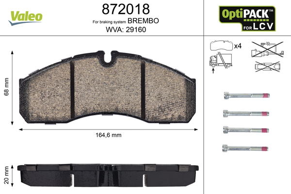 Remblokset Valeo 872018