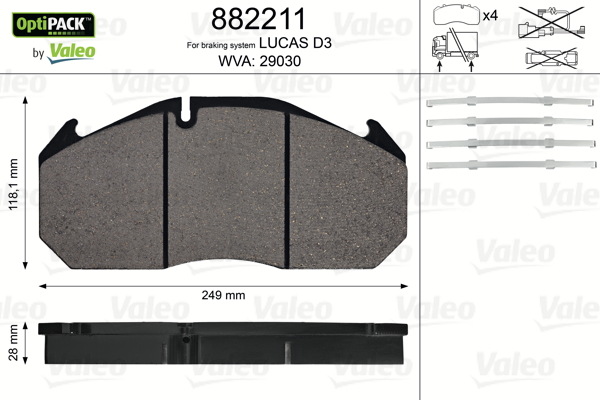 Remblokset Valeo 882211