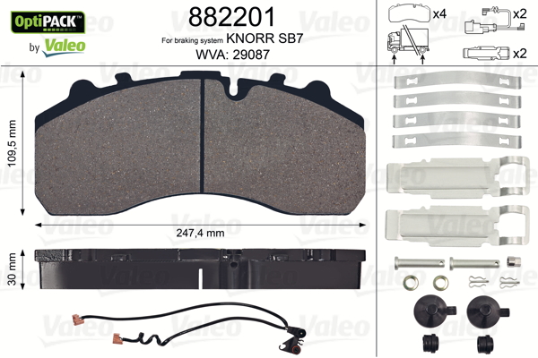 Remblokset Valeo 882201