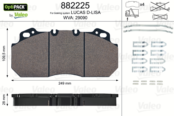 Remblokset Valeo 882225