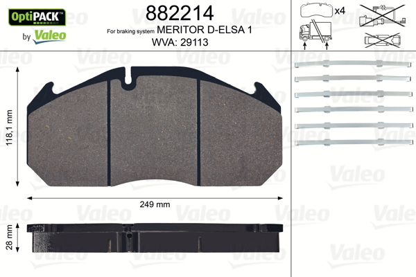 Remblokset Valeo 882214