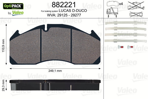 Remblokset Valeo 882221