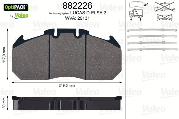 Remblokset Valeo 882226