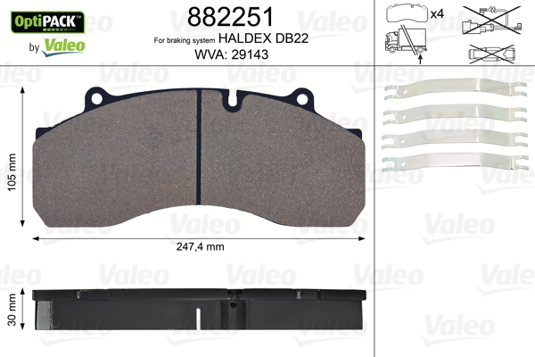 Remblokset Valeo 882251