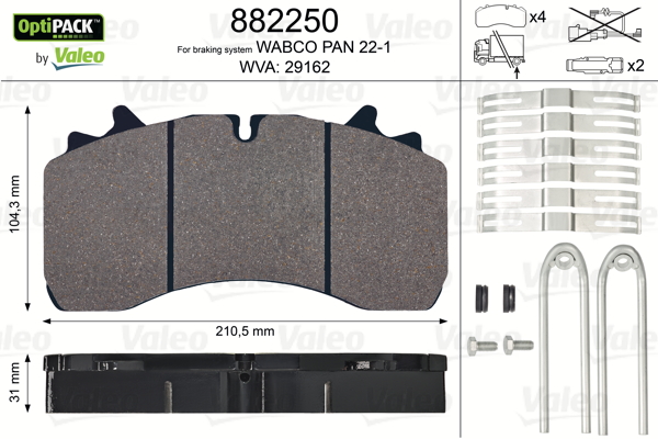 Remblokset Valeo 882250