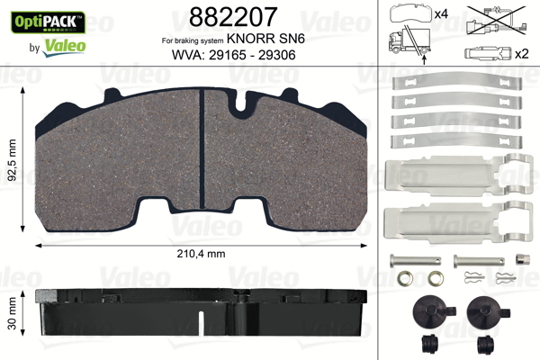 Remblokset Valeo 882207