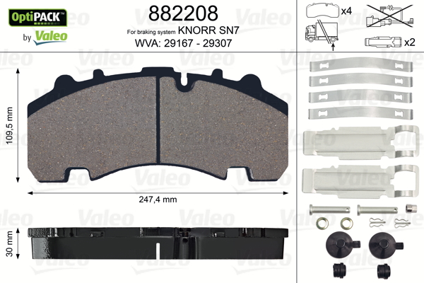 Remblokset Valeo 882208