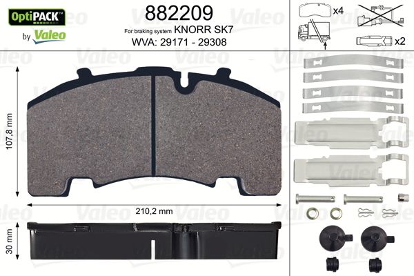 Remblokset Valeo 882209