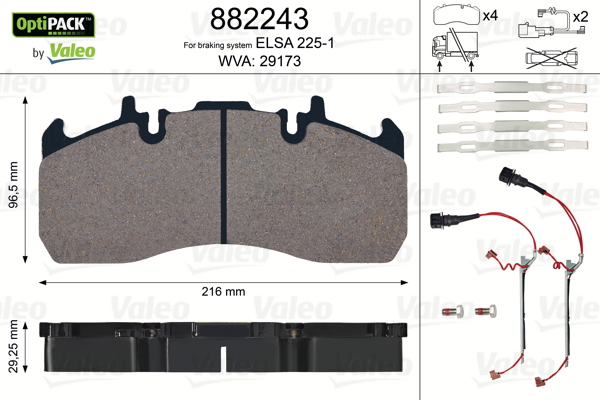 Remblokset Valeo 882243