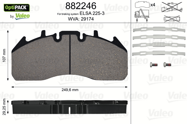 Remblokset Valeo 882246