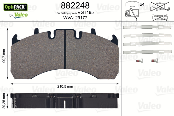 Remblokset Valeo 882248