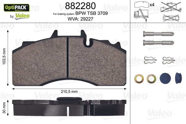 Remblokset Valeo 882280