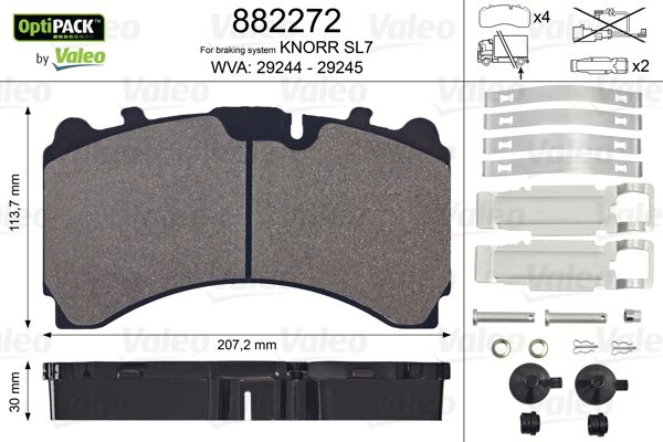 Remblokset Valeo 882272