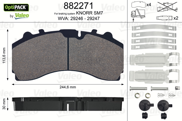 Remblokset Valeo 882271