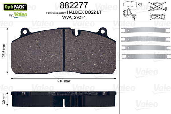 Remblokset Valeo 882277