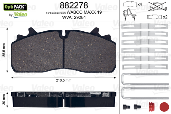 Remblokset Valeo 882278