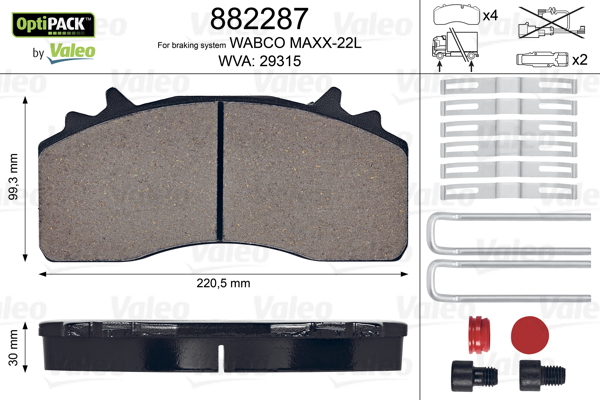 Remblokset Valeo 882287