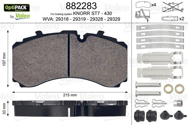 Remblokset Valeo 882283