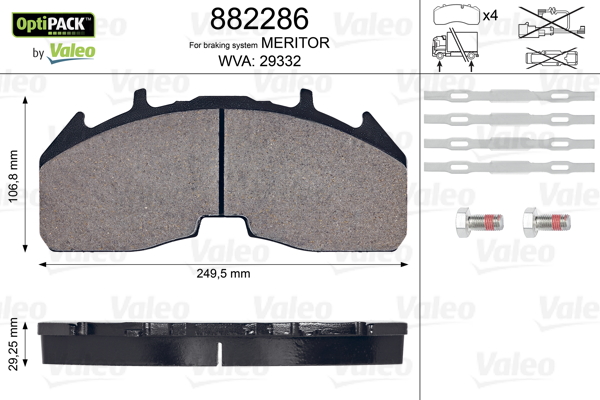 Remblokset Valeo 882286