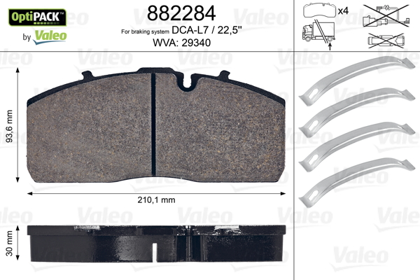 Remblokset Valeo 882284