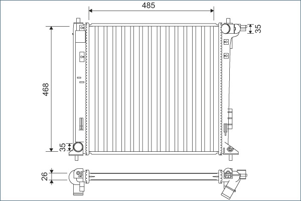 Radiateur Valeo 701140