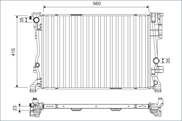 Radiateur Valeo 701158