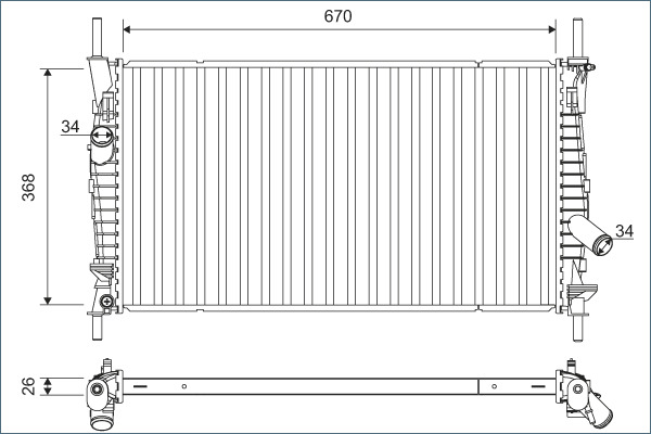 Radiateur Valeo 701165