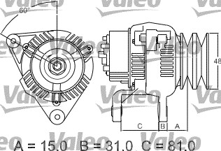 Valeo Alternator/Dynamo 437195