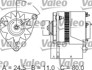 Alternator/Dynamo Valeo 437380