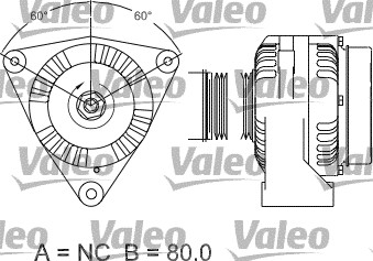 Alternator/Dynamo Valeo 437482