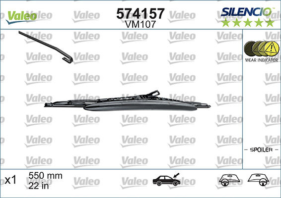 Ruitenwisserblad Valeo 574157