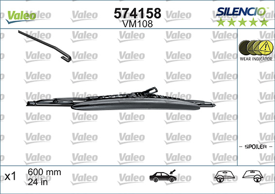 Ruitenwisserblad Valeo 574158