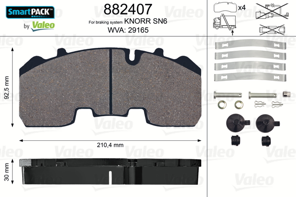 Remblokset Valeo 882407