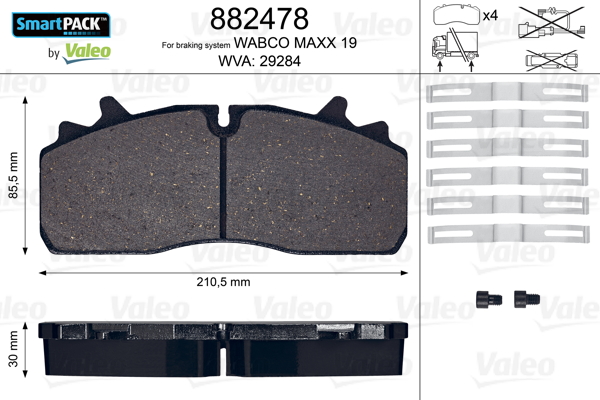 Remblokset Valeo 882478