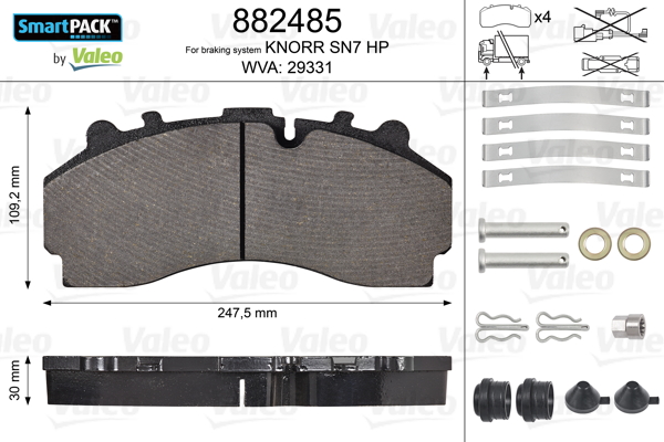 Remblokset Valeo 882485