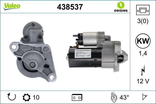 Starter Valeo 438537