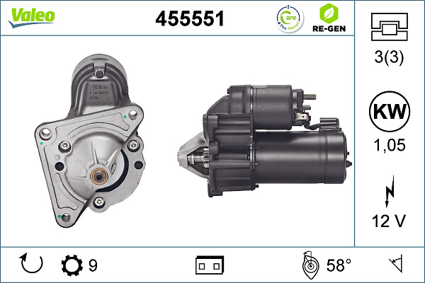 Starter Valeo 455551