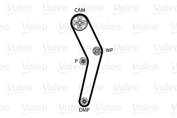 Valeo Distributieriem kit inclusief waterpomp 614692