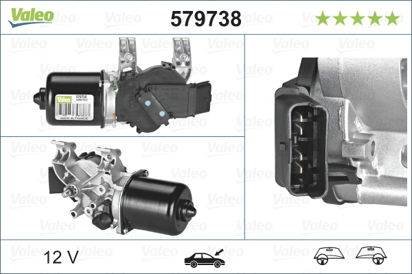 Ruitenwissermotor Valeo 579738