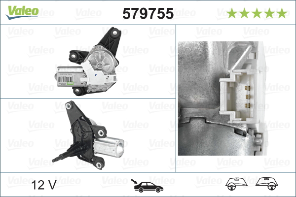 Ruitenwissermotor Valeo 579755