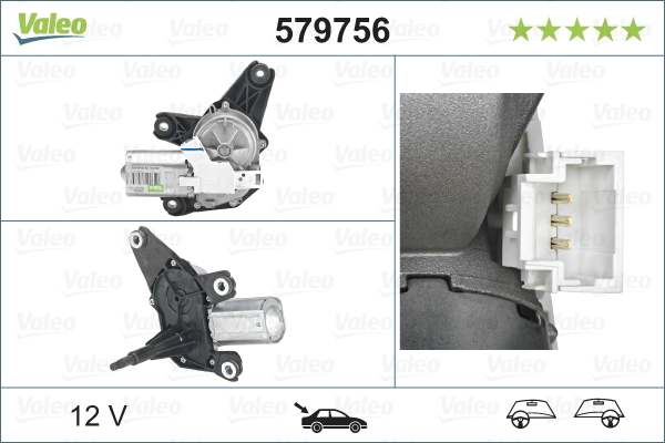 Ruitenwissermotor Valeo 579756