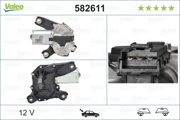 Ruitenwissermotor Valeo 582611