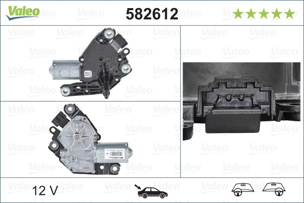 Ruitenwissermotor Valeo 582612