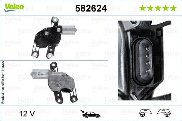 Ruitenwissermotor Valeo 582624