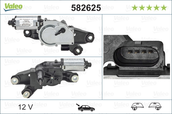 Ruitenwissermotor Valeo 582625