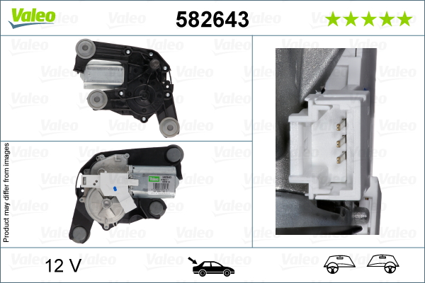 Ruitenwissermotor Valeo 582643