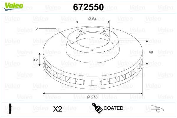 Remschijven Valeo 672550